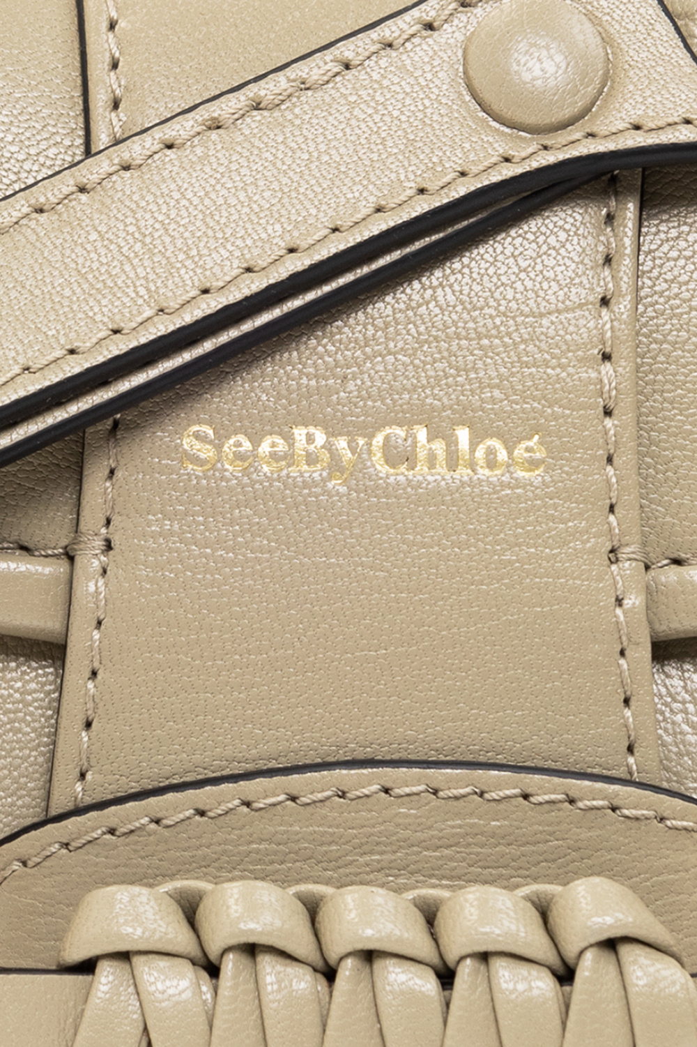 Chloe 刺繍ハイウエストミティスカト CHC23SJU04037 107 Grey 'Saddie' shoulder bag See By Chloé - chloe mini chloe c